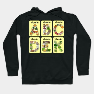 Vitamin letter illustration Hoodie